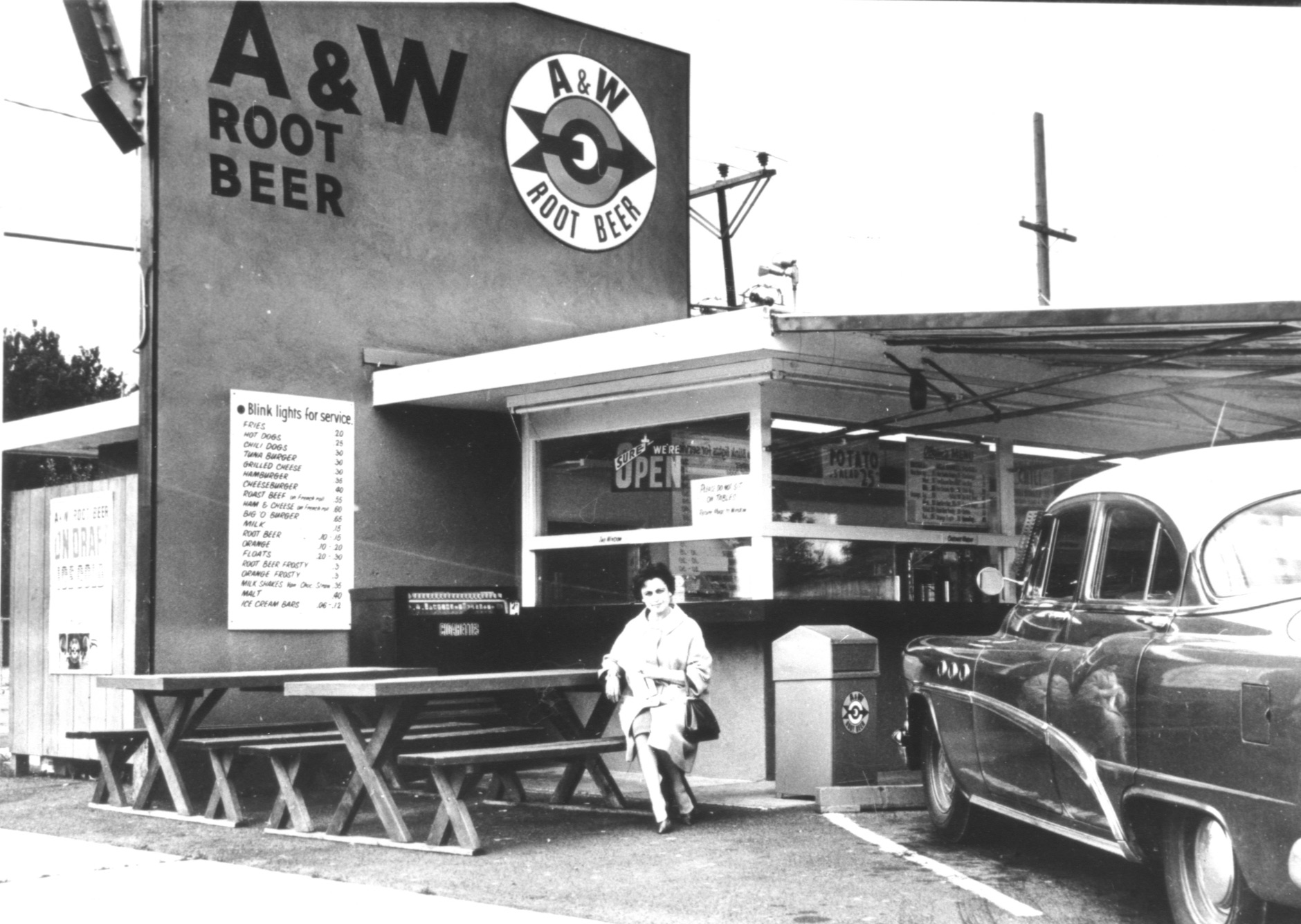 A & W Drive In Restaurant, Petaluma, California, 1976 
